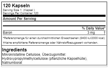 GN Boron Health Line 120 Kapsel - SHOPOUTLET24. Der Protein und Supplement Dealer