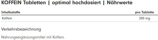 ProFuel Koffein (200mg) 365 Tabletten - SHOPOUTLET24. Der Protein und Supplement Dealer