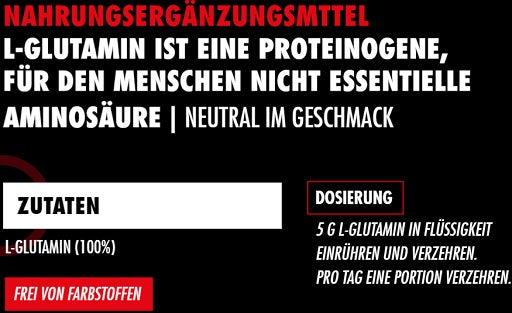 Big Zone Glutamin 500g - SHOPOUTLET24. Der Protein und Supplement Dealer
