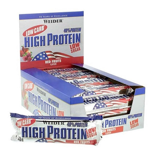 Weider Low Carb High Protein 40% Riegel 24x50g - SHOPOUTLET24. Der Protein und Supplement Dealer