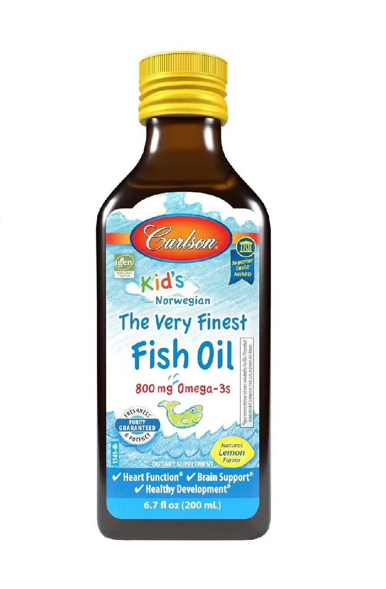 Carlson Labs Kid´s The Very Finest Fish Oil - 200ml Lemon - SHOPOUTLET24. Der Protein und Supplement Dealer