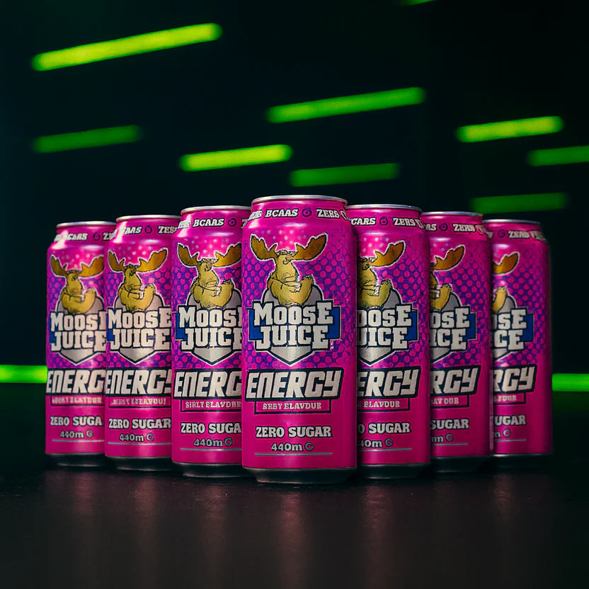 Muscle Moose Juice Energy Drink Zero Sugar - (12x440ml) - SHOPOUTLET24. Der Protein und Supplement Dealer