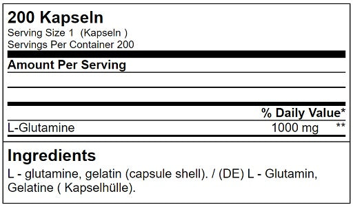 GN Glutamine Tera Caps 200 Kapseln - SHOPOUTLET24. Der Protein und Supplement Dealer