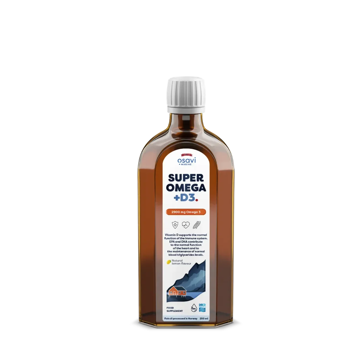 Osavi Super Omega D3, 2900 Omega 3 (Lemon) - 250ml - SHOPOUTLET24. Der Protein und Supplement Dealer