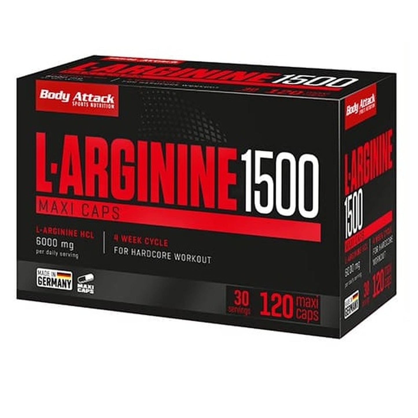 Body Attack L-Arginin 1500 120 Kapseln - SHOPOUTLET24. Der Protein und Supplement Dealer