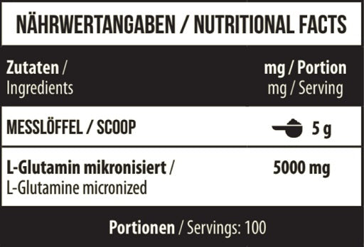 MST - Glutamine 500g - SHOPOUTLET24. Der Protein und Supplement Dealer