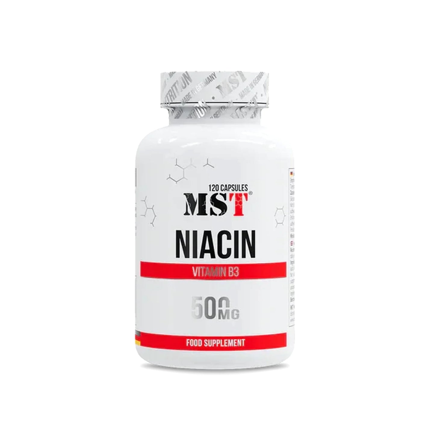 MST - Niacin 120 Kapseln - SHOPOUTLET24. Der Protein und Supplement Dealer