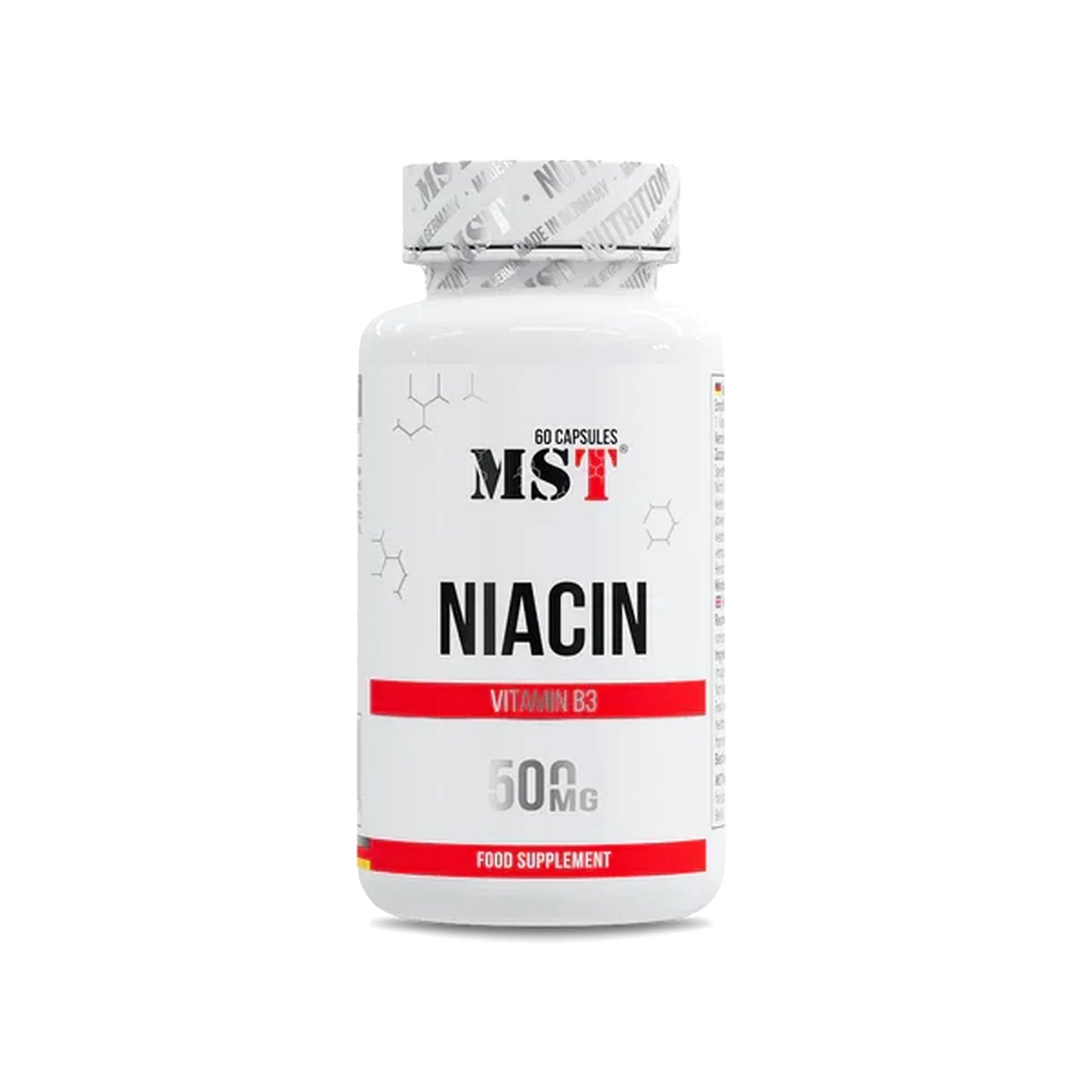 MST - Niacin 60 Kapseln - SHOPOUTLET24. Der Protein und Supplement Dealer