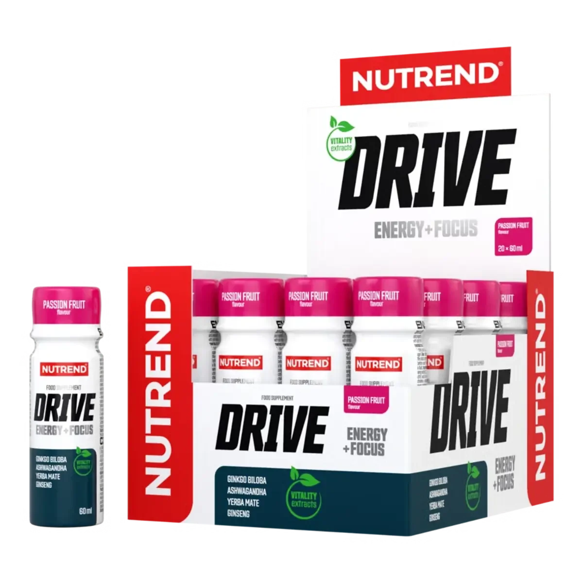 Nutrend Drive Shot 20x60ml - SHOPOUTLET24. Der Protein und Supplement Dealer