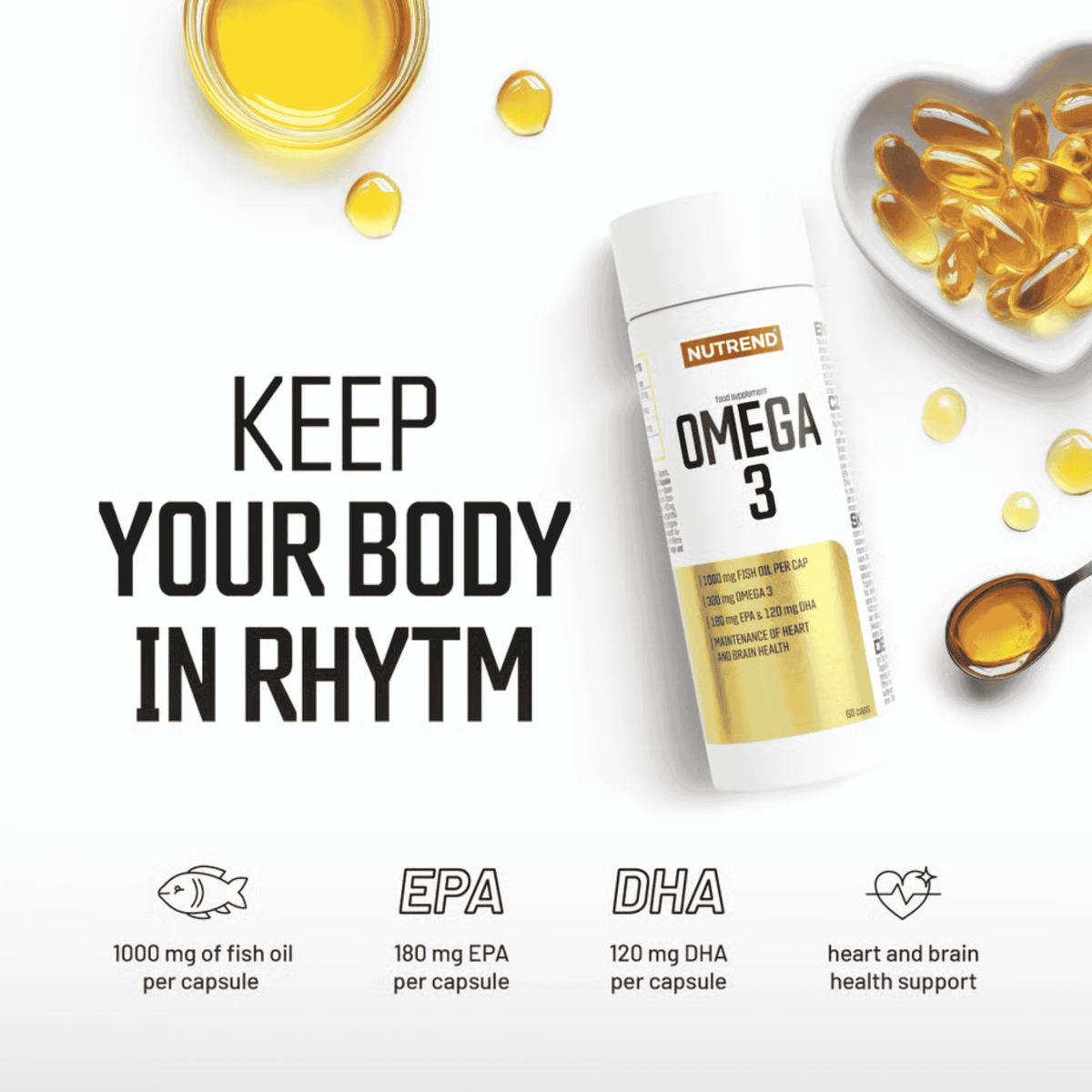 Nutrend Omega 3 60 Kapseln