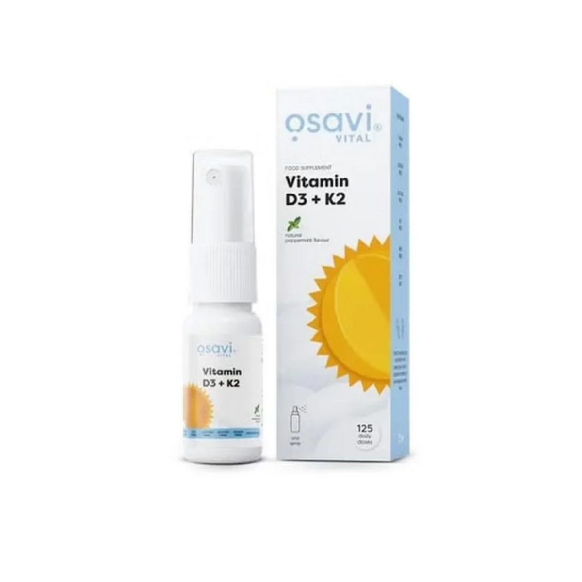 Osavi Vitamin D3 K2 Oral Spray Pepermint - 25ml - SHOPOUTLET24. Der Protein und Supplement Dealer