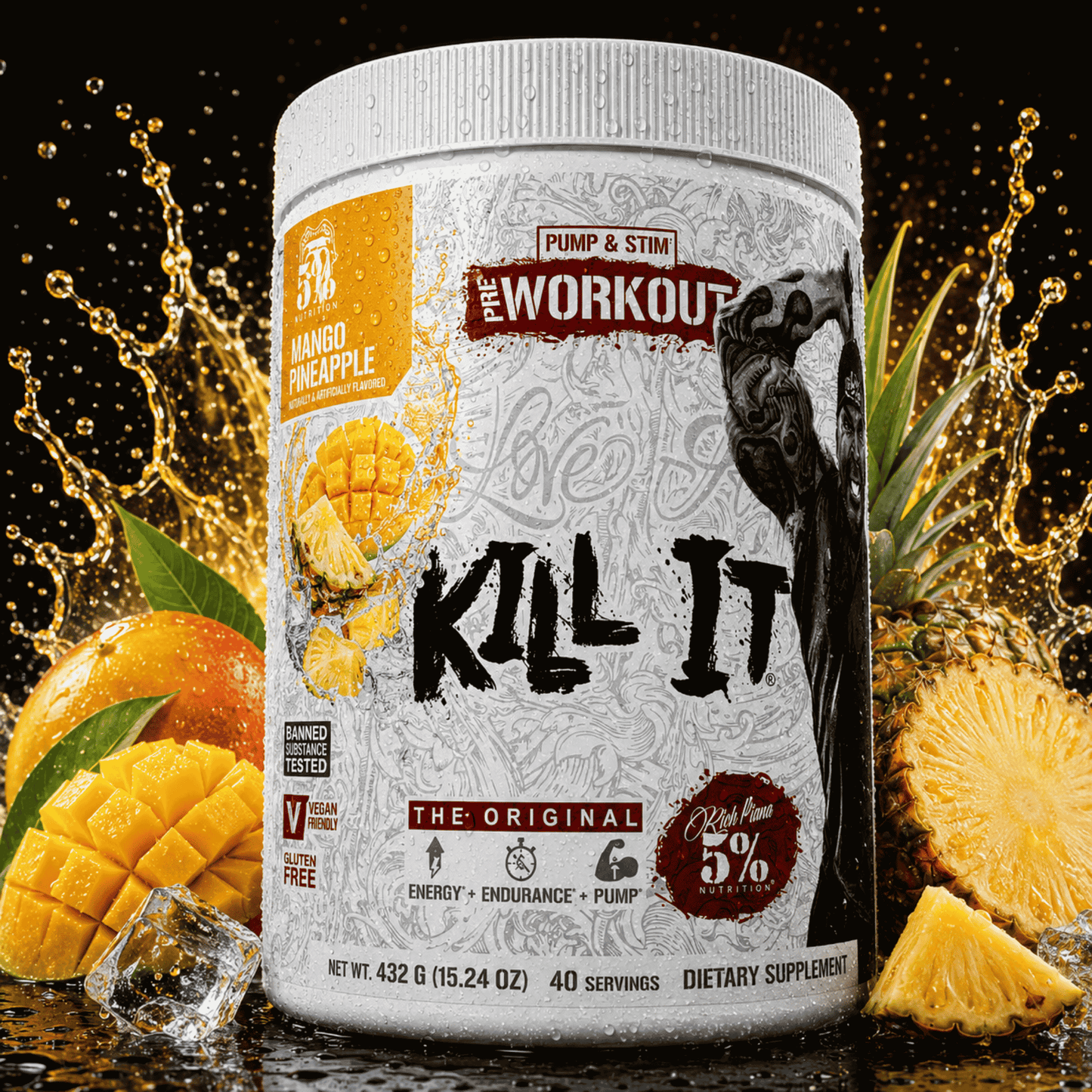 Rich Piana 5% Nutrition Kill It 400g - SHOPOUTLET24. Der Protein und Supplement Dealer