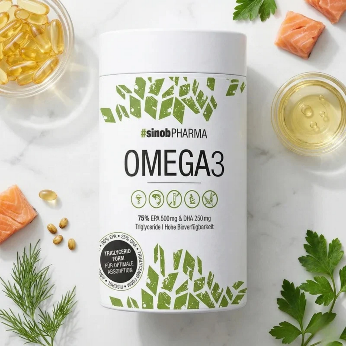 Sinob Omega-3 Max 120 Kapseln - SHOPOUTLET24. Der Protein und Supplement Dealer