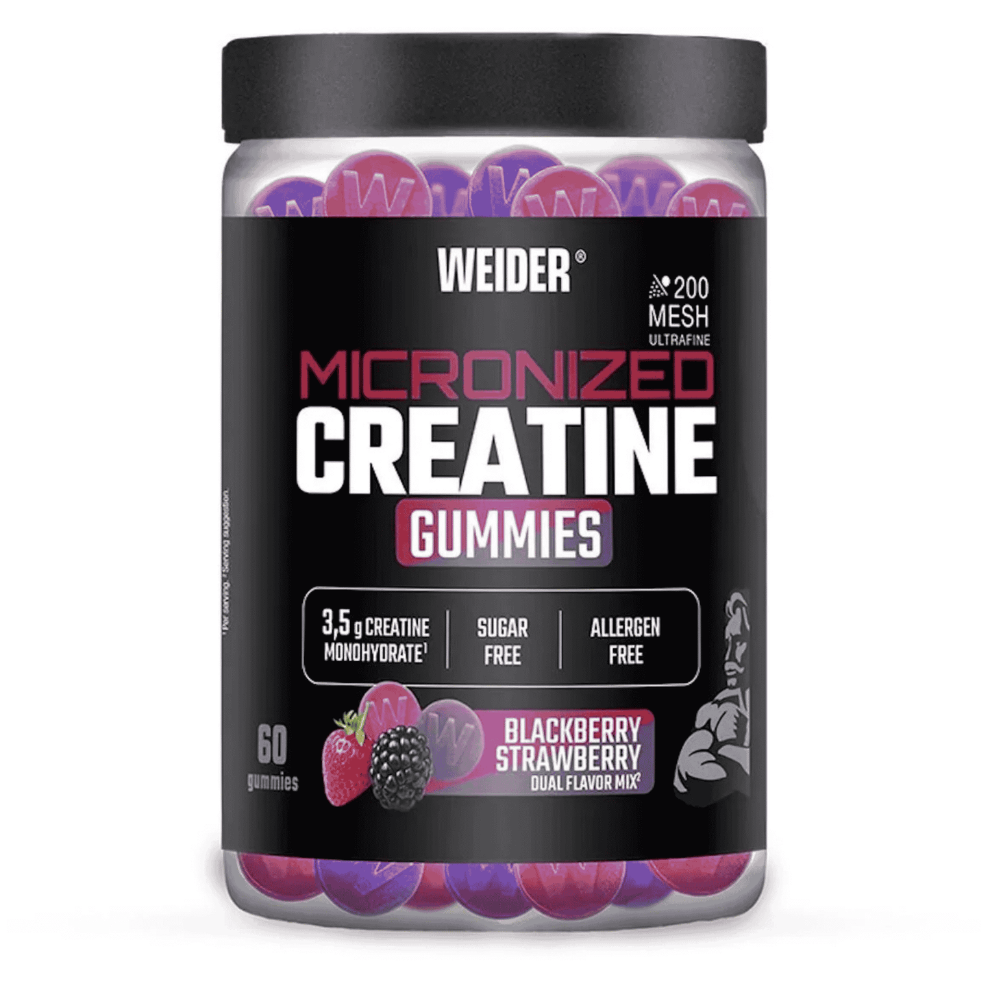 Weider Micronized Creatine Gummies Dual Flavor Mix