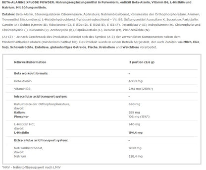 Olimp Beta-Alanine Xplode Powder 250g - SHOPOUTLET24. Der Protein und Supplement Dealer
