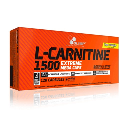 Olimp L-Carnitine 1500 Extreme Mega Caps - 120 Kapsel - SHOPOUTLET24. Der Protein und Supplement Dealer