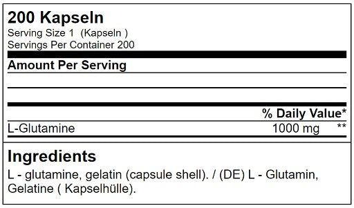 GN Glutamine Tera Caps 200 Kapseln