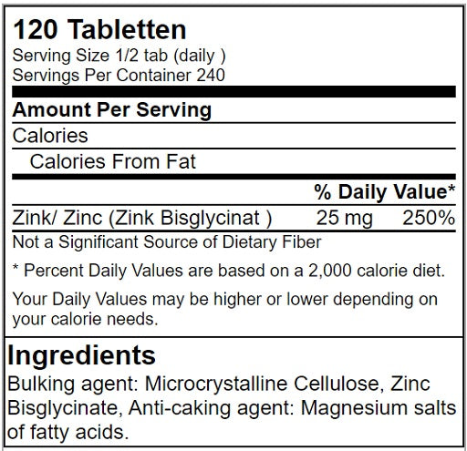 GN Zinc Bisglycinate Health Line - 120 Tabl.