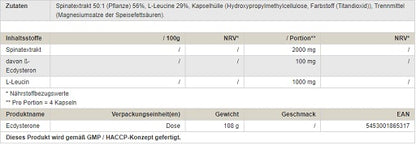 Peak Ecdysterone 120 Kapseln - SHOPOUTLET24. Der Protein und Supplement Dealer