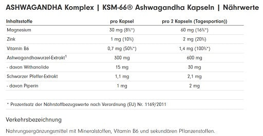 ProFuel Ashwagandha Complex KSM-66 120 capsules