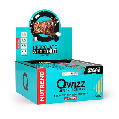 Nutrend QWIZZ Crunchy Protein Bar 12x60g - SHOPOUTLET24. Der Protein und Supplement Dealer