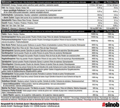 Sinob Greens & Reds 300g - SHOPOUTLET24. Der Protein und Supplement Dealer