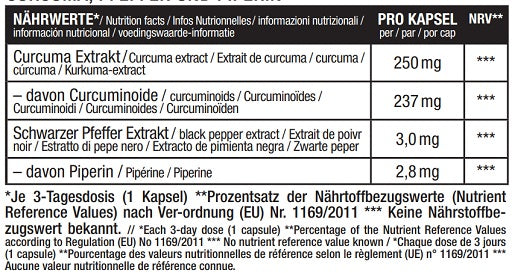Sinob Curcumin 95% 60 Kapseln - SHOPOUTLET24. Der Protein und Supplement Dealer