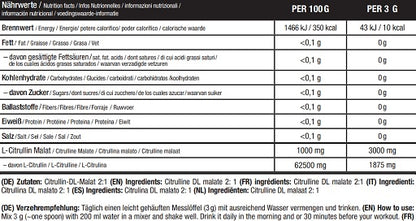Sinob Core L-Citrullin Malat Pulver 300g Dose - SHOPOUTLET24. Der Protein und Supplement Dealer