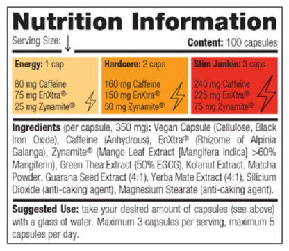 Stacker2 Stim Junkie - 100 Kapseln - SHOPOUTLET24. Der Protein und Supplement Dealer