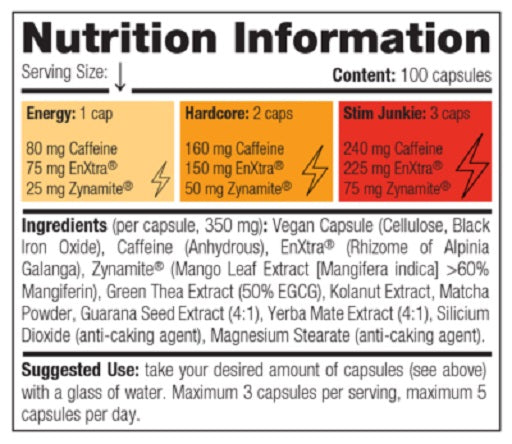 Stacker2 Stim Junkie - 100 capsules