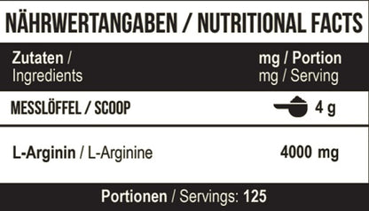 MST - Arginine RAW 500g - SHOPOUTLET24. Der Protein und Supplement Dealer