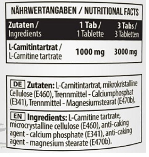 MST - L-Carnitine 1000  (90 Tabl.) - SHOPOUTLET24. Der Protein und Supplement Dealer
