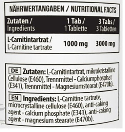 MST - L-Carnitine 1000  (90 Tabl.) - SHOPOUTLET24. Der Protein und Supplement Dealer