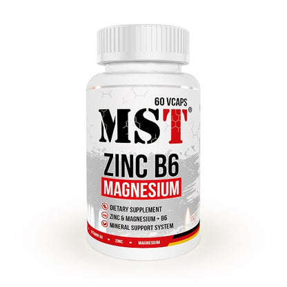 MST - Zinc  Magnesium  B6 60 vegane Caps - SHOPOUTLET24. Der Protein und Supplement Dealer
