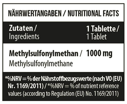 MST - MSM 1000 / 90Tabl. - SHOPOUTLET24. Der Protein und Supplement Dealer