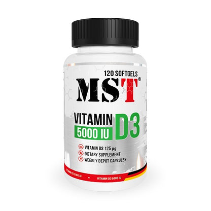 MST - Vitamin D3 5000IU 120 Softgels - SHOPOUTLET24. Der Protein und Supplement Dealer