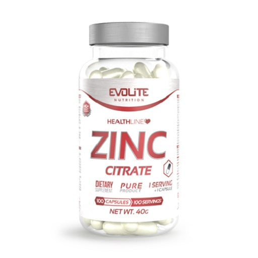 Evolite Nutrition Zinc Citrate 100 capsules