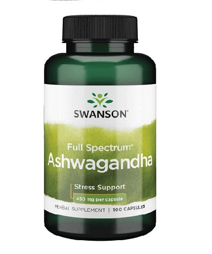 Swanson Ashwagandha 450mg - 100 Kapseln - SHOPOUTLET24. Der Protein und Supplement Dealer