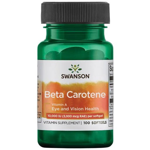 Swanson Beta Carotene 10.000 IU 100 Softgelkapseln - SHOPOUTLET24. Der Protein und Supplement Dealer