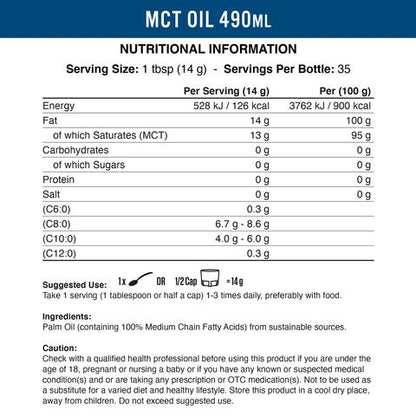 Applied Nutrition MCT oil 490ml - SHOPOUTLET24. Der Protein und Supplement Dealer