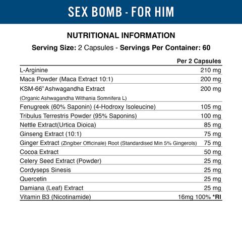 Applied Nutrition Sex Bomb for Him - 120 caps