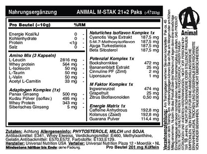 Universal Animal M-Stak 21 Packs - SHOPOUTLET24. Der Protein und Supplement Dealer