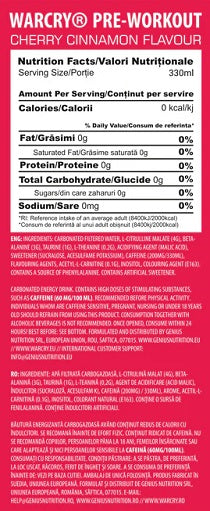 Genius Nutrition Warcry PWO Drink (24 x 330 ml) - SHOPOUTLET24. Der Protein und Supplement Dealer