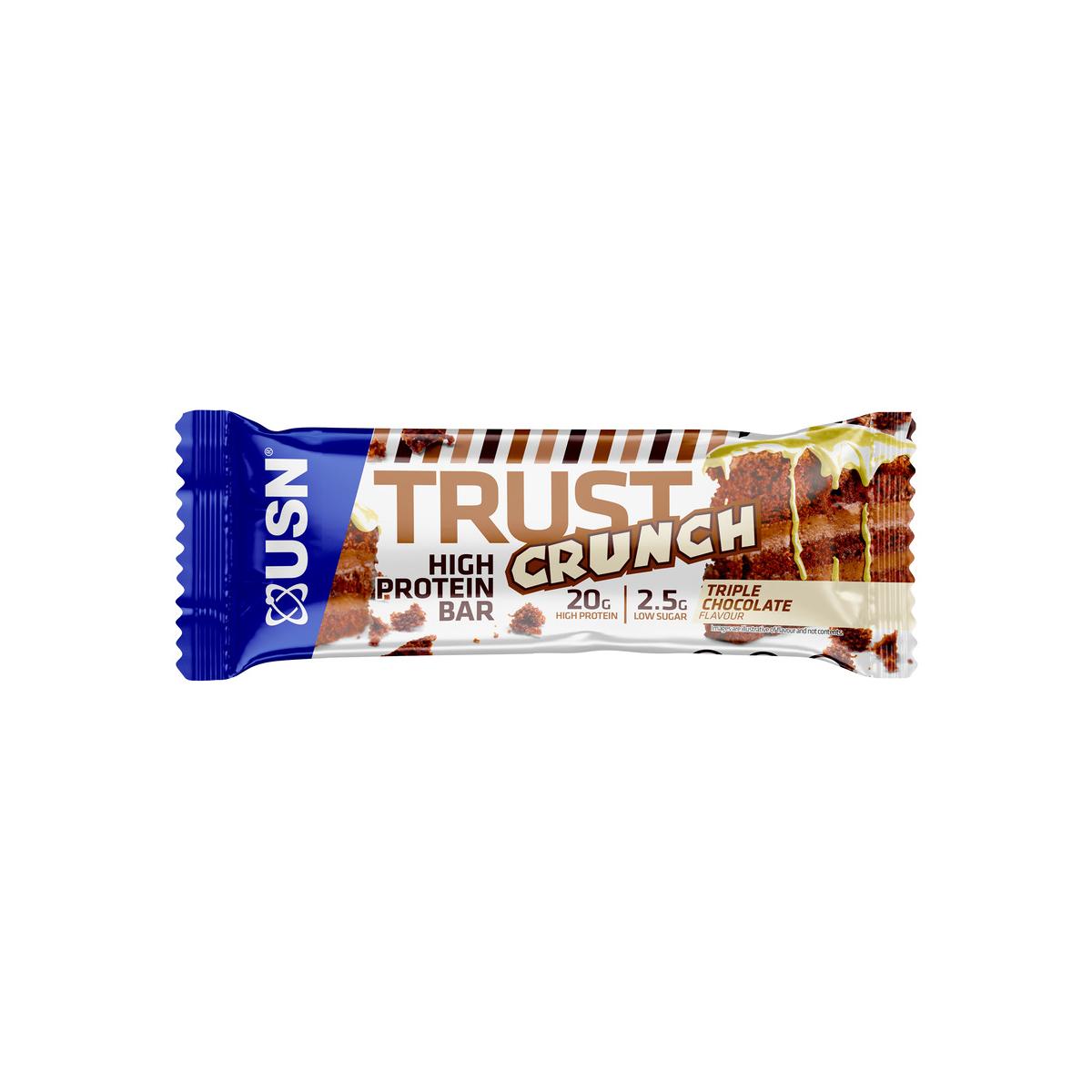 USN TRUST Crunch Bars 12x60g Salted Caramel Peanut