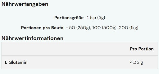 MyProtein Glutamin 500g - SHOPOUTLET24. Der Protein und Supplement Dealer