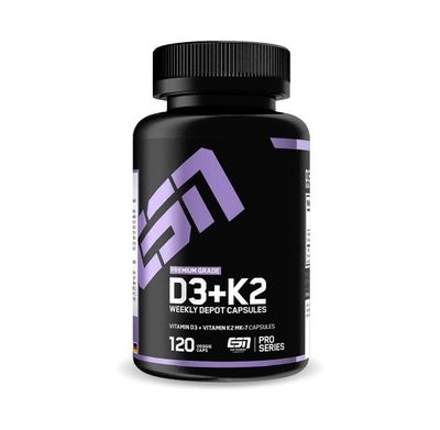 ESN Vitamin D3  K2 120 Kapsel - SHOPOUTLET24. Der Protein und Supplement Dealer