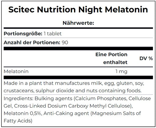 Scitec Night Melatonin (90 Tabl.)