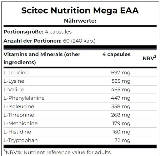 Scitec Mega EAA 240 capsules