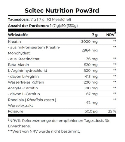 Scitec Pow3rd 350g - SHOPOUTLET24. Der Protein und Supplement Dealer