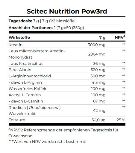 Scitec Pow3rd 350g - SHOPOUTLET24. Der Protein und Supplement Dealer
